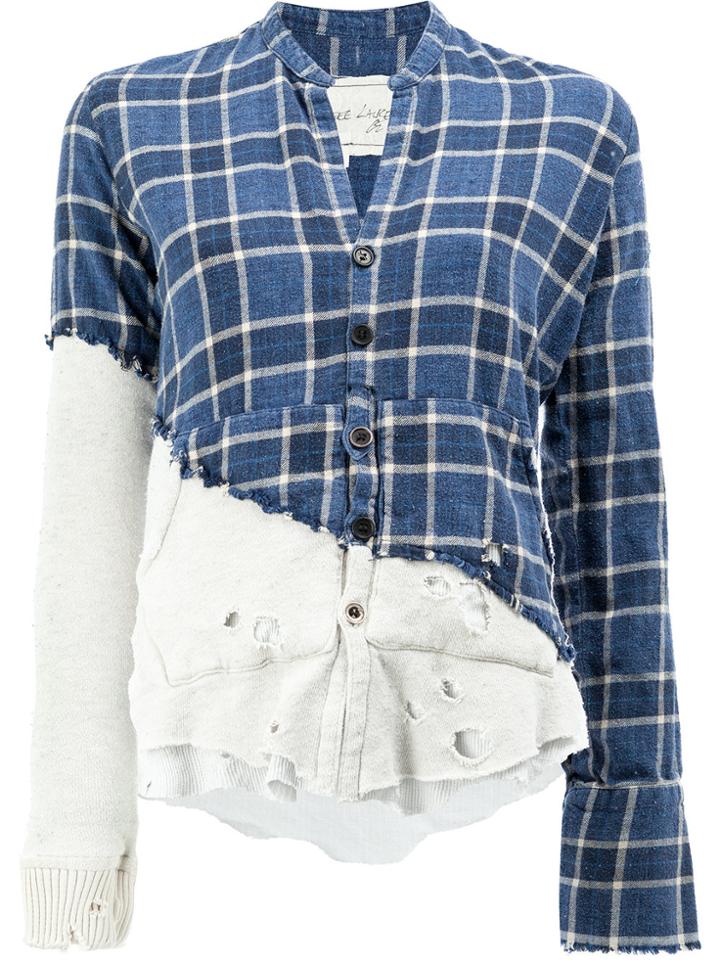 Greg Lauren Patchwork Shirt - Blue