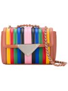 Sara Battaglia - Striped Shoulder Bag - Women - Leather - One Size, Leather