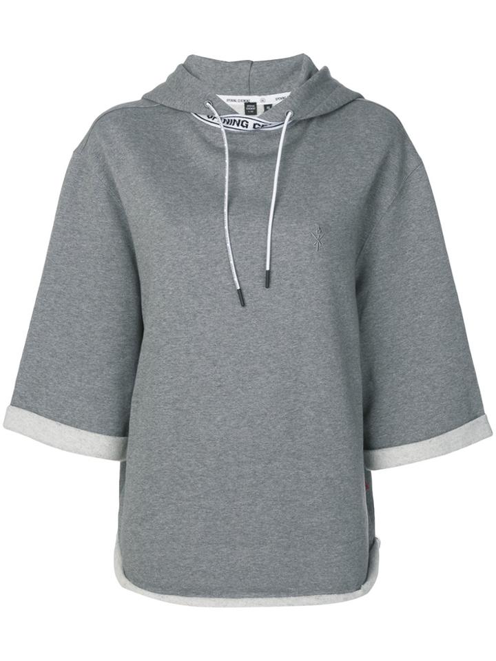 Opening Ceremony Cropped Sleeve Hoodie - Grey