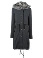 Liska Fox Fur Trim Hooded Parka