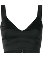Murmur - Zip Up Tank Top - Women - Polyamide/spandex/elastane/acetate - 36, Black, Polyamide/spandex/elastane/acetate