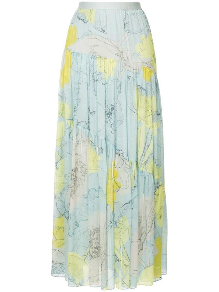 Ginger & Smart Diversity Floral Full Skirt - Blue