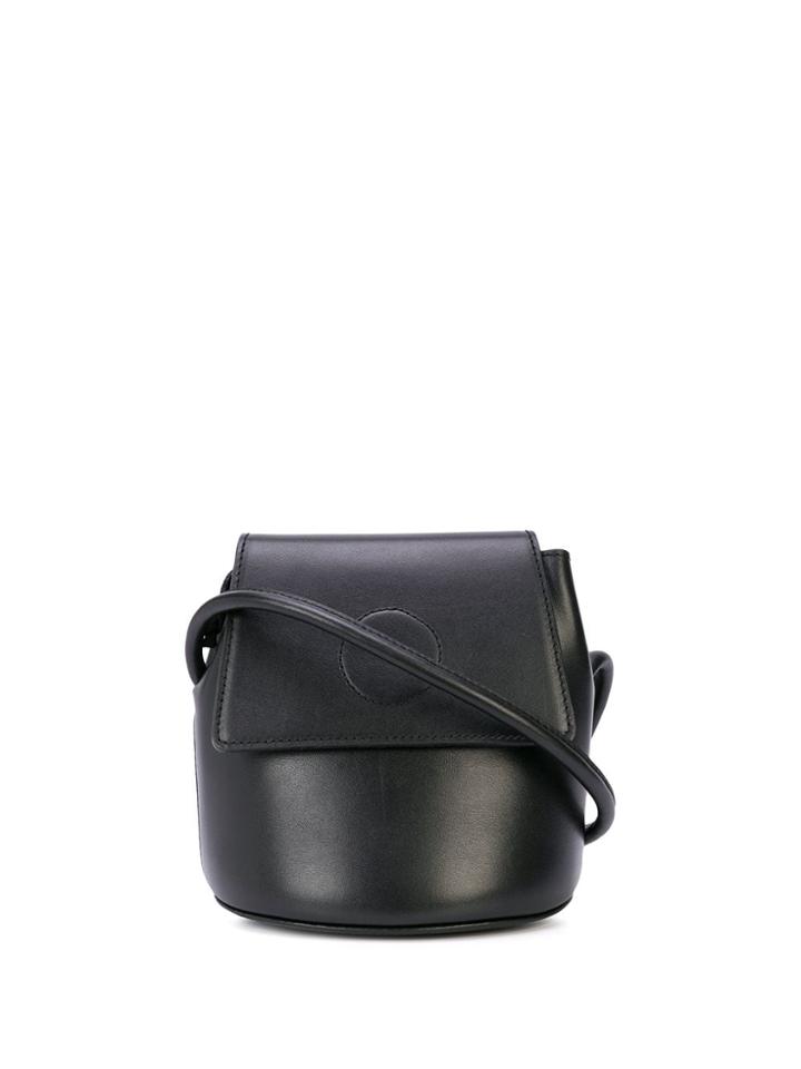 Modern Weaving Petite Trapeze Bucket Bag - Black