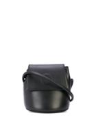 Modern Weaving Petite Trapeze Bucket Bag - Black