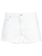 Derek Lam 10 Crosby Drew Cut-off Shorts, Women's, Size: 28, White, Cotton/elastodiene