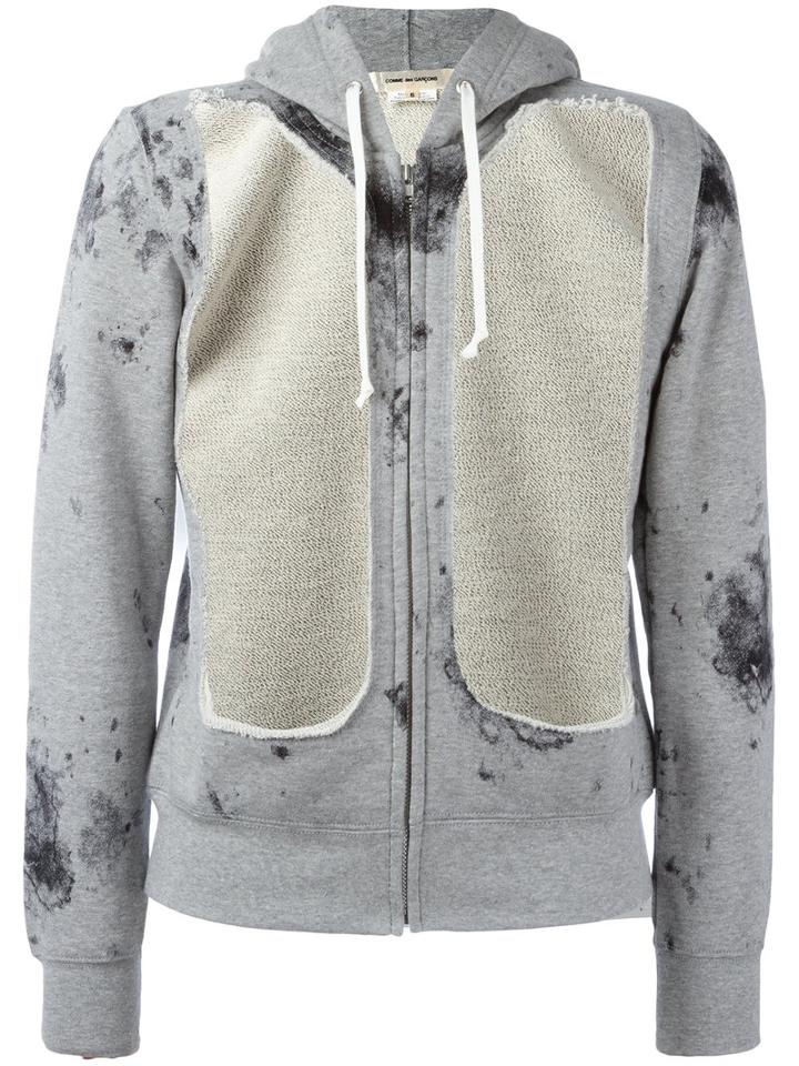 Comme Des Garçons - Cut Out Panel Hoodie - Women - Cotton - S, Grey, Cotton
