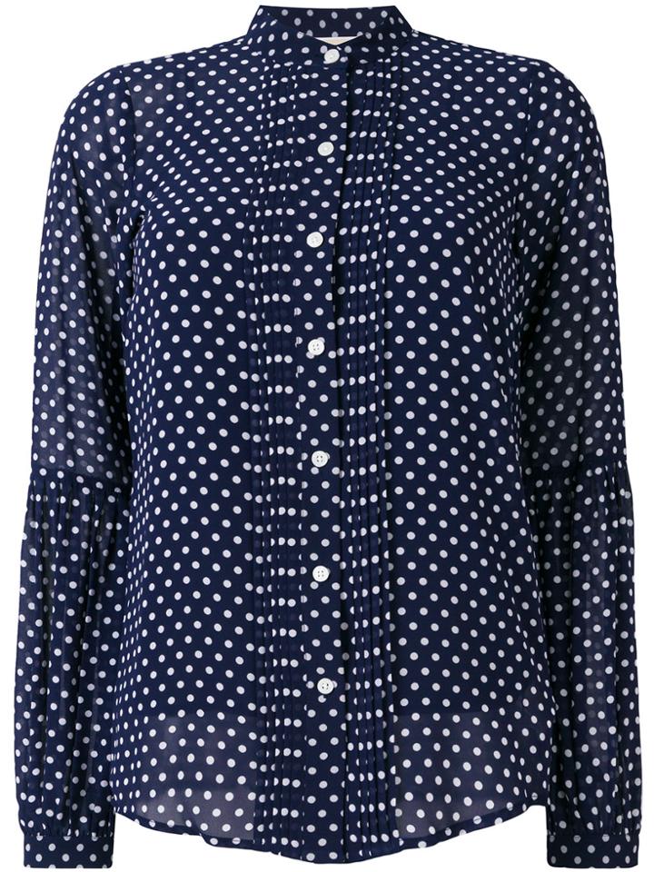 Michael Kors Collection Polka Dot Sheer Shirt - Blue