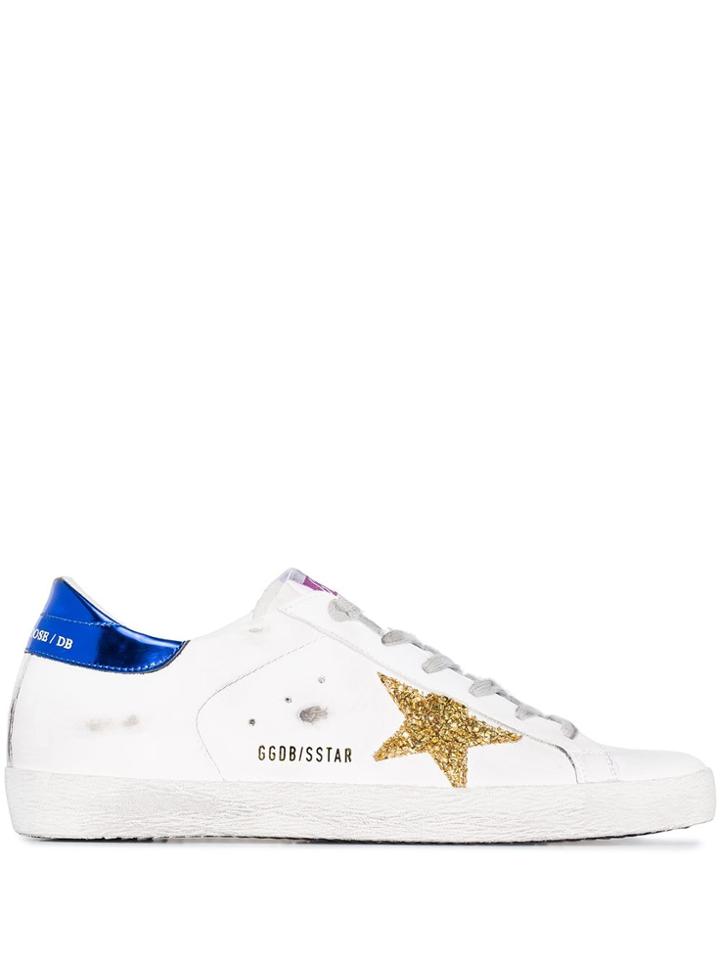 Golden Goose Gg Superstar Worn-effect Sneakers - White