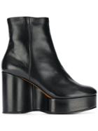 Clergerie Belen Wedge Boots - Black