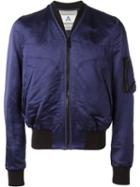 Andrea Pompilio Bomber Jacket, Men's, Size: 48, Blue, Linen/flax/viscose