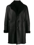 Tagliatore Shearling Lined Coat - Black