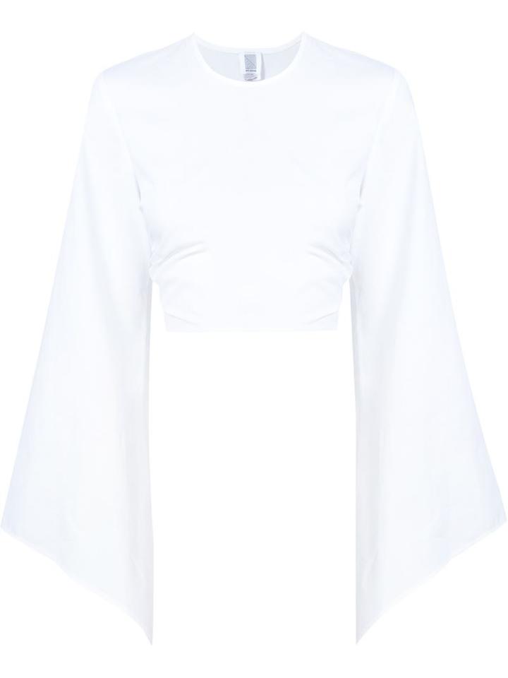 Rosie Assoulin Bell Sleeve Cropped Top