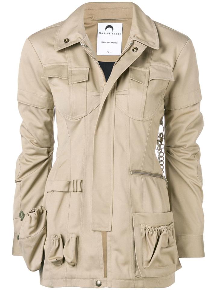 Marine Serre Utility Pocket Jacket - Neutrals