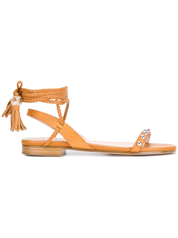 Red Valentino Tie Around Sandals - Nude & Neutrals