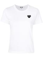 Comme Des Garçons Play Short Sleeve 'play' T-shirt - White