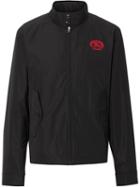 Burberry Logo Crest Windbreaker - Black