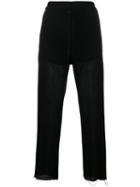 Ann Demeulemeester Cropped Trousers, Women's, Size: 38, Black, Virgin Wool/cotton/rayon