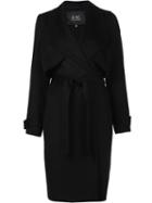 Zac Zac Posen 'farrah' Trench Coat, Women's, Size: 6, Black, Wool