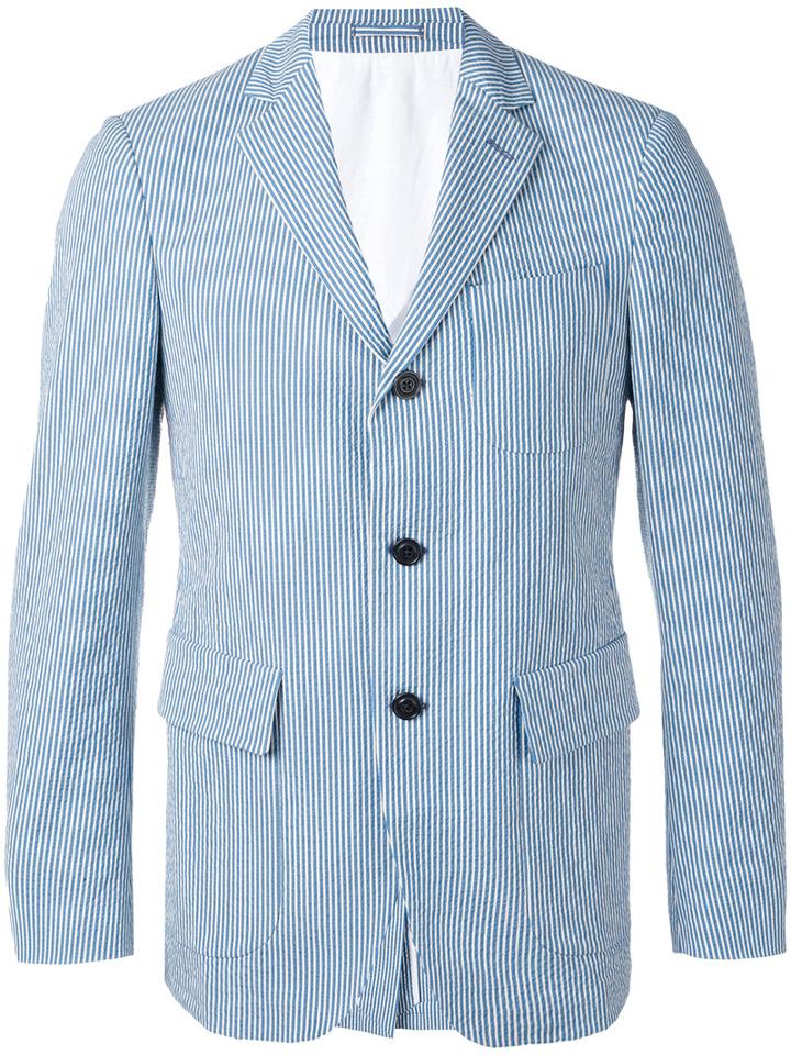 Wooster + Lardini - Striped Blazer - Men - Cotton/polyester/spandex/elastane - 48, Blue, Cotton/polyester/spandex/elastane
