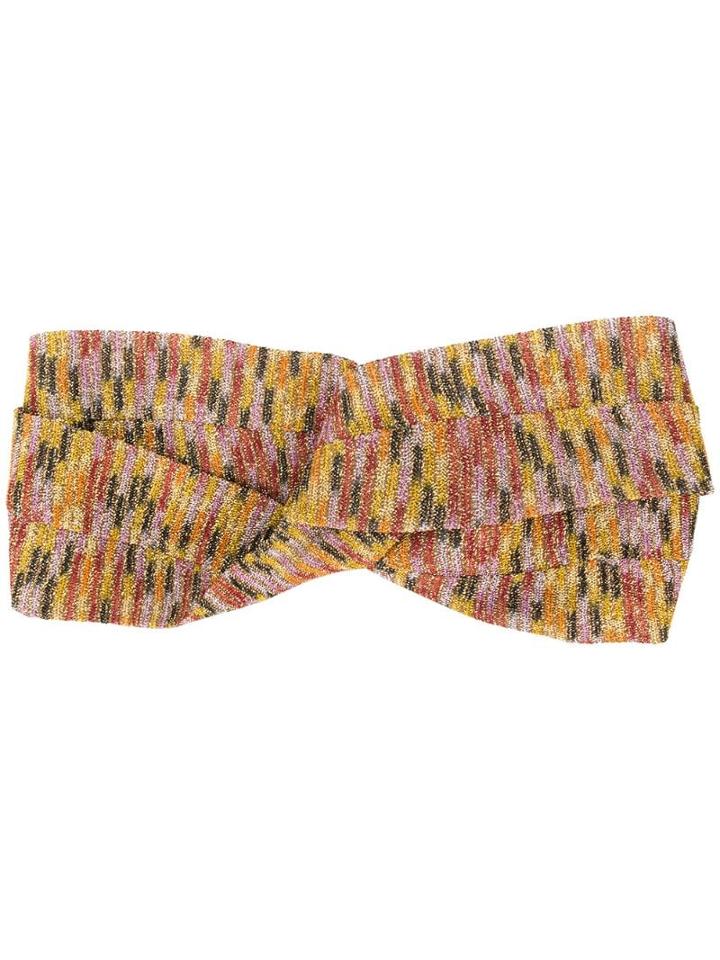 Missoni Glitter-knit Hairband - Orange