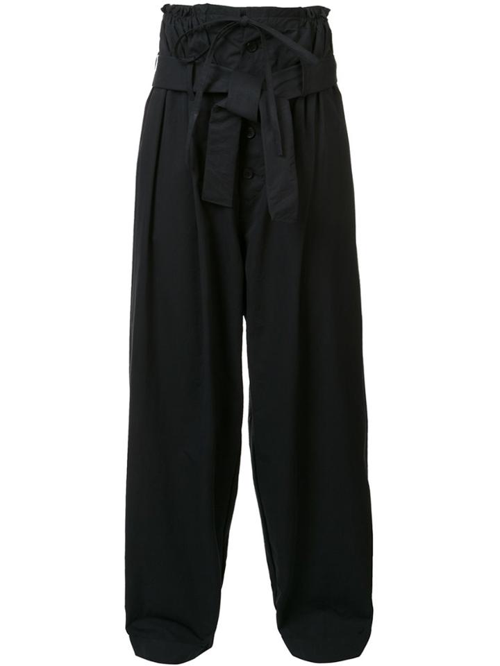 Craig Green Draped Elastic Waistband Trousers - Black