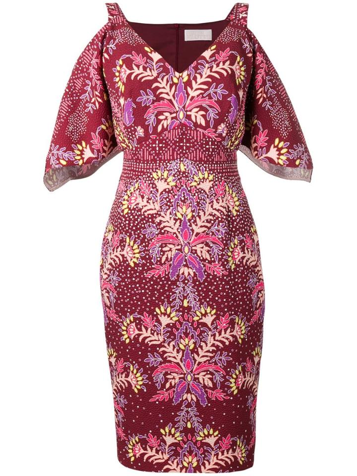 Peter Pilotto Fitted Midi Dress - Red