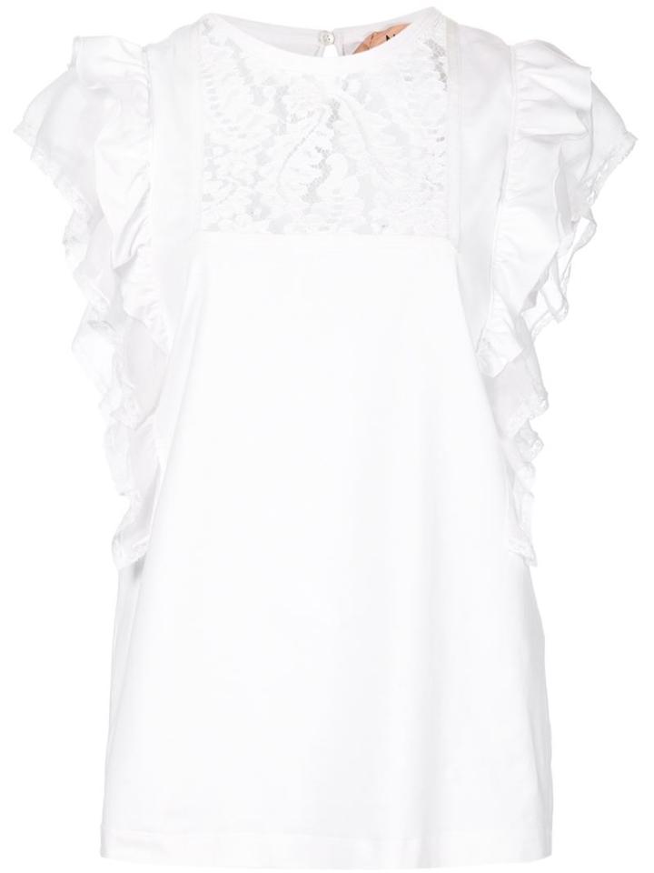 N.21 Floral Lace Panel Blouse