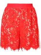 Goen.j Side Panel Shorts, Women's, Size: Medium, Red, Cotton/nylon/bemberg
