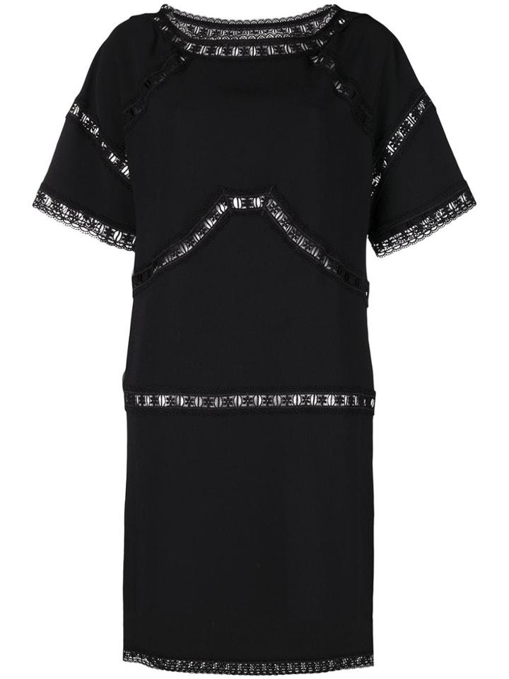 Dsquared2 Lace Panel T-shirt Dress - Black