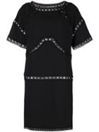 Dsquared2 Lace Panel T-shirt Dress - Black