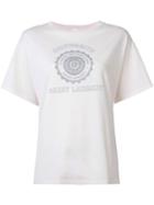Saint Laurent College Print T-shirt, Women's, Size: Medium, Pink/purple, Cotton