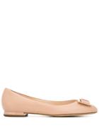 Hogl Bow Detail Ballerinas - Neutrals