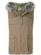 Yves Salomon Army Hooded Jacket - Green