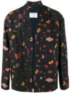 Etro Patterned Woven Kimono Jacket, Men's, Size: 52, Black, Linen/flax/acetate/silk/polyamide