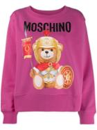 Moschino Roman Soldier Teddy Print Jumper - Pink