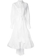 Taller Marmo Long Shirt Dress With Knot - White