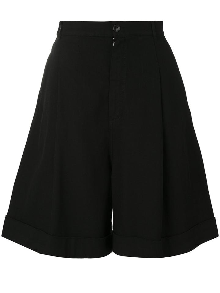 Henrik Vibskov - Testosterousers Shorts - Men - Cotton/linen/flax/spandex/elastane/viscose - L, Black, Cotton/linen/flax/spandex/elastane/viscose