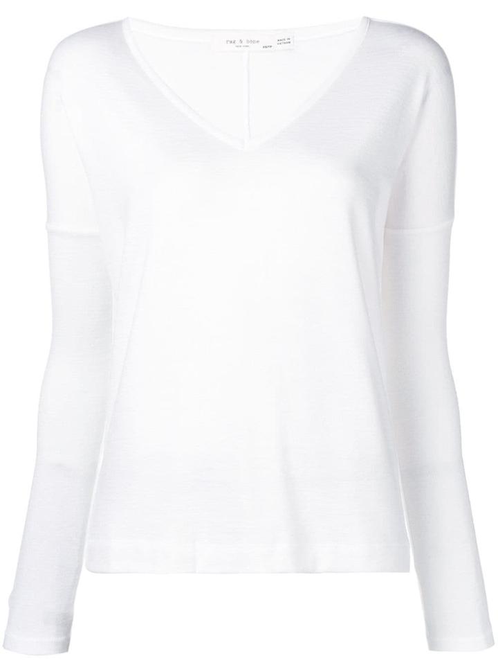 Rag & Bone V-neck Jumper - White