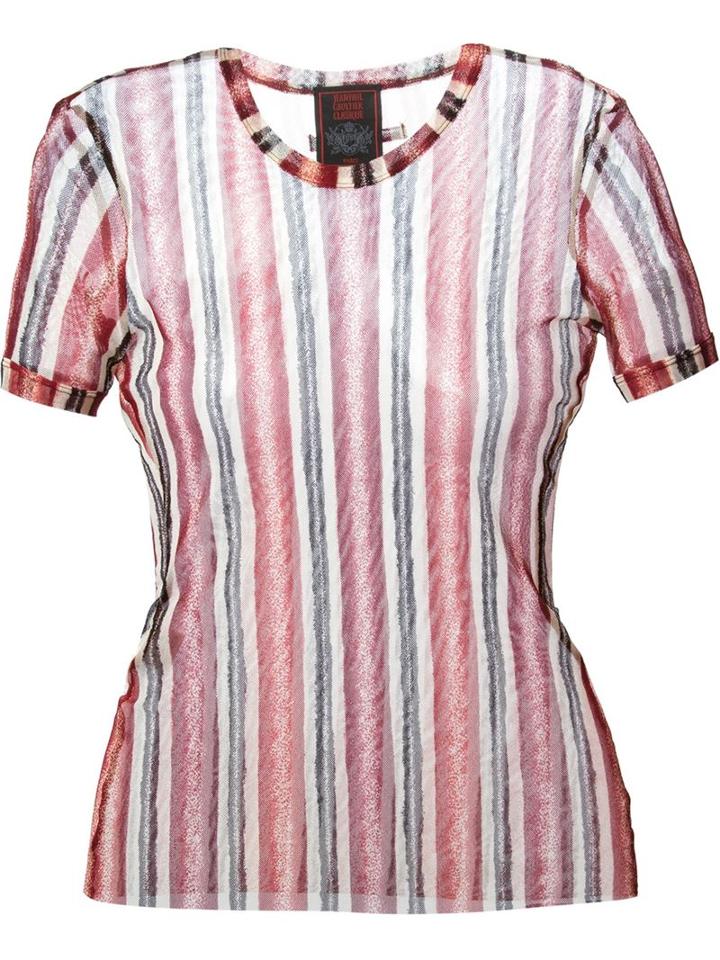 Jean Paul Gaultier Vintage Striped Sheer Top