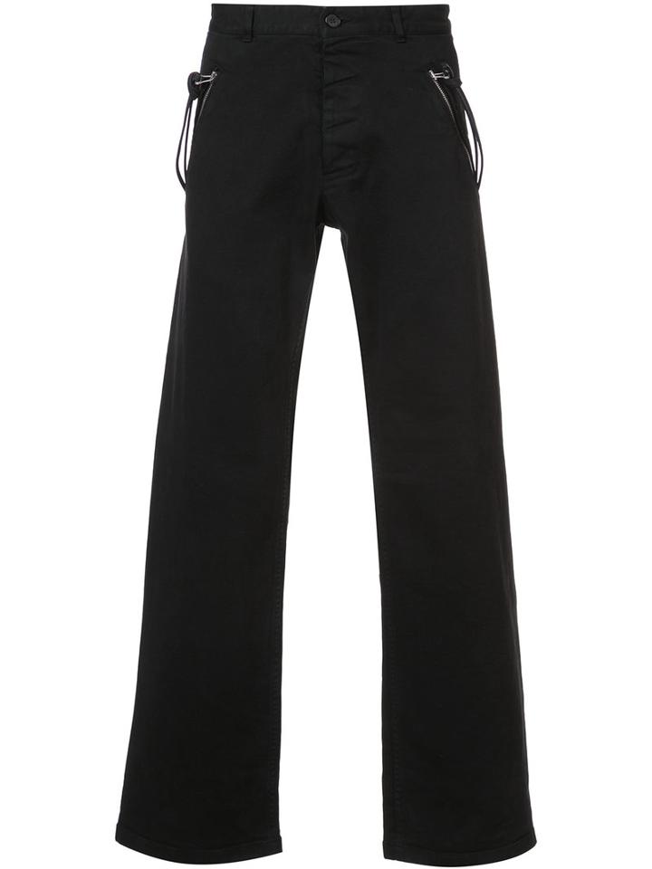 Maison Margiela - Straight Leg Trousers - Men - Cotton - 48, Black, Cotton