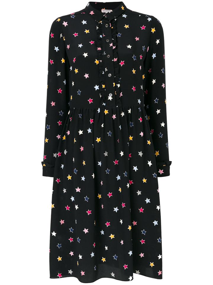 Chinti & Parker Star Ruffle Dress - Black