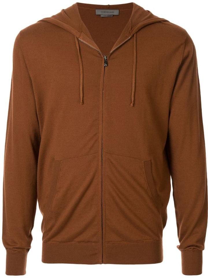 Corneliani Zip-up Hoodie - Brown