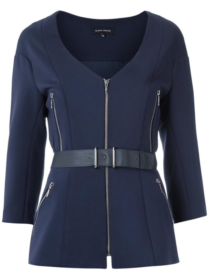 Gloria Coelho Panelled Jacket - Blue