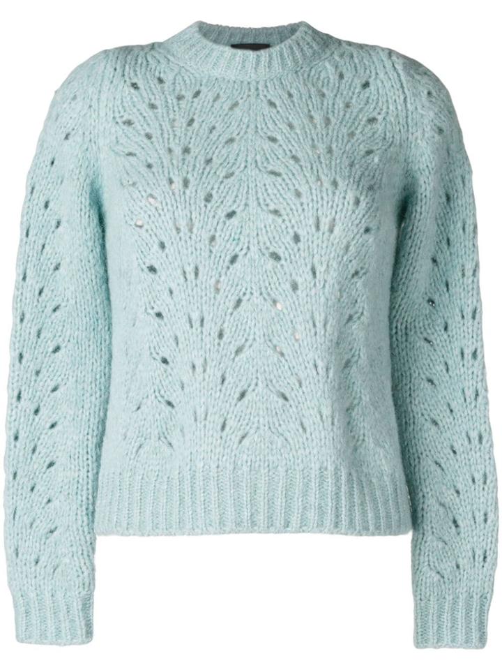 Roberto Collina Crochet Knit Jumper - Blue
