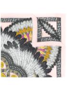 Versace Feather Print Scarf - Multicolour