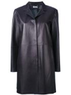 Desa 1972 - Short Leather Coat - Women - Cotton/leather - 4, Blue, Cotton/leather