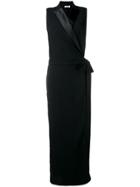P.a.r.o.s.h. Sleeveless Wrap Style Dress - Black