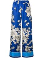 P.a.r.o.s.h. Floral Straight Fit Trousers - Blue