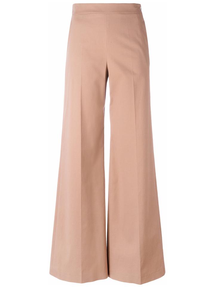 M Missoni - Flared Tailored Trousers - Women - Cotton/spandex/elastane - 44, Nude/neutrals, Cotton/spandex/elastane