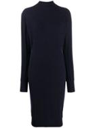 Barrie Knitted Midi Dress - Blue